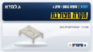 תמונת המוצר: חזקים בבטון - פרק 6 - תקרה מצולבת [4 שיעורים]